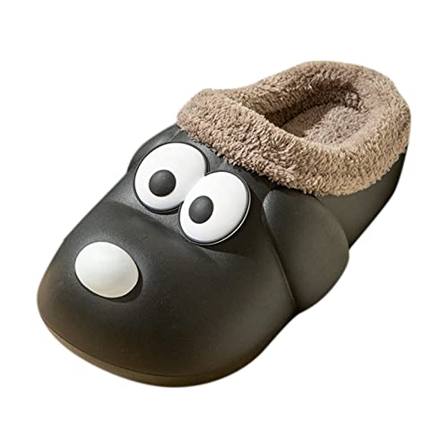 OBiQuzz Hausschuhe Herren Lustig, Winter Flauschige Pantoletten Warm Hausschlappen Gefütterte Cute Schlappen Slippers Memory Foam Hauspantoffeln Filzpantoffeln Anti-Rutsch Hüttenschuhe Filzhausschuhe von OBiQuzz