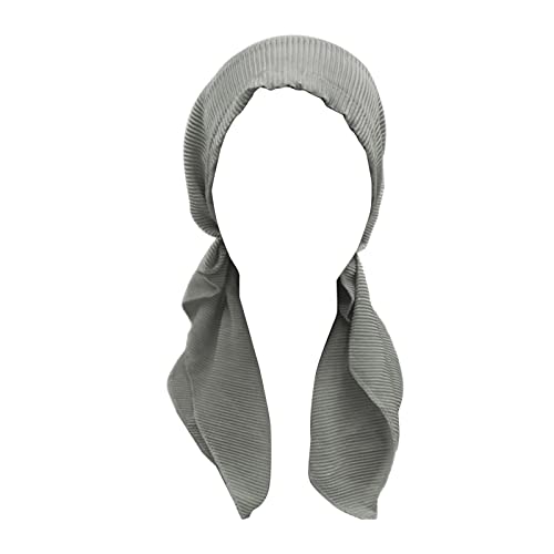 OBiQuzz -Hut-Kappe ethnischer böhmischer vorgebundener Zopf-Haar-Abdeckungs-Verpackungs-Turban-Kopfbedeckungs-Hut Tennistasche Herren 1 Schläger (Grey, One Size) von OBiQuzz