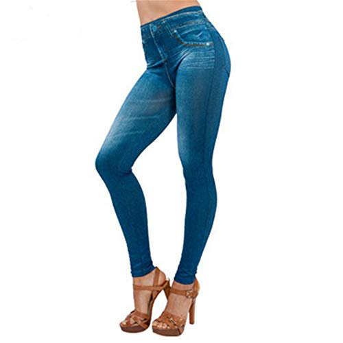 OBiQuzz Jeggings Damen Used-Look Jeanshose Skinny Fit Hosen Stretch Bleistifthose Slim Fit Jeanshosen High Waist Denim Hose Wide Leg Leggings Für Damen Mom Jeans Straight Boyfriend Jeans Hosen von OBiQuzz