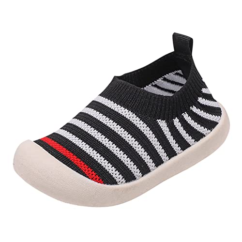 OBiQuzz Kinderschuhe Junge Mädchen Säuglingsturnschuhe Rutschfeste Erste 6 9 12 18 24 Monate 1 2 3 4 Turnschuhe 24 Mädchen (Black, 26 Toddler) von OBiQuzz