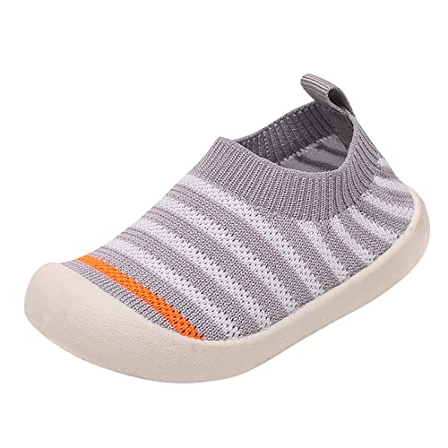 OBiQuzz Kinderschuhe Junge Mädchen Säuglingsturnschuhe Rutschfeste Erste 6 9 12 18 24 Monate 1 2 3 4 Turnschuhe 24 Mädchen (Grey, 23 Toddler) von OBiQuzz
