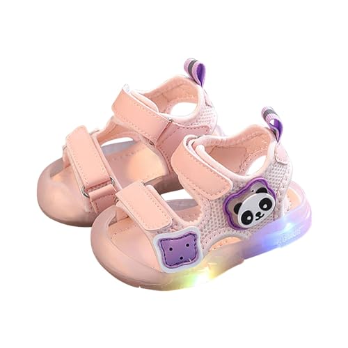 OBiQuzz Kinderschuhe mit Leuchtschuhen LED-Leucht-Sportschuhe Freizeitschuhe Atmungsaktive Baby-Kinderschuhe Sandalen Geschlossen Junge 25 (Pink, 9-12 Months) von OBiQuzz