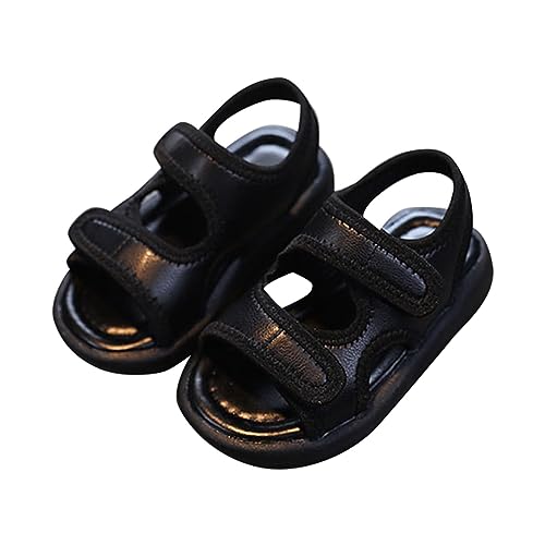 OBiQuzz Kleinkind Kleinkind Mädchen Outdoor Open Toe Sport Fahrrad Sandalen Damen (Black, 21) von OBiQuzz