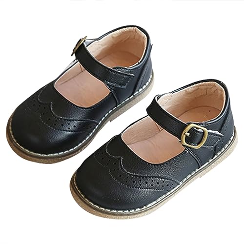 OBiQuzz Lederschuhe Mädchen Prinzessin Lack Ballerinas Kinderschuhe Mädchen Antirutsch Mädchen Ballerina Schuhe Turnschläppchen Hallenturnschuhe Prinzessin Schuhe mit Schnallen von OBiQuzz