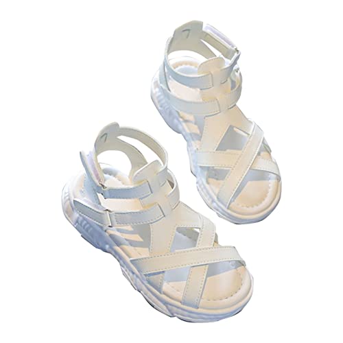 OBiQuzz Mädchen 2023 Sommer einfarbige Mode High Tube Open Toe Prinzessin Sandalen Sandalen Damen (Beige, 35.5 Big Kids) von OBiQuzz