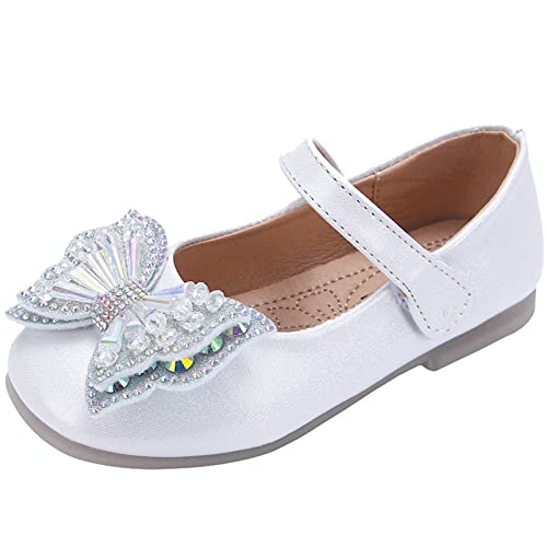 OBiQuzz Mädchen Mary Jane Halbschuhe Schleife Prinzessin Flache Schuhe Kleid Schuhe Lederschuhe Mädchen Hochzeitschuhe Partyschuhe Abendschuhe Lackleder Ballerinas Weihnachten Hallowee Cospaly Schuhe von OBiQuzz