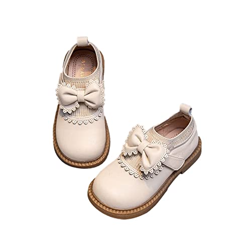 OBiQuzz Mädchen entzückende Prinzessin Mädchen Kleid Schleife Prinzessin Schuhe Prinzessin Hochzeit Kleid Schuhe für/große Sandalen 24 (Beige, 24 Toddler) von OBiQuzz