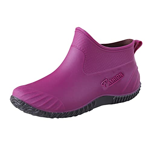 OBiQuzz Mode Frau Regen Schuhe Outdoor Wasserdichte Damen Garten Stiefel Schuhe Frauen Stile Winter Schuhe Für Damen (Purple, 37) von OBiQuzz