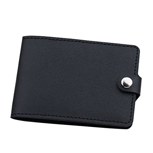 OBiQuzz Modische ID-Brieftasche, einfarbig, Geldbeutel, Kartenfächer, Führerscheinabdeckung, Clutch Bag Geldbörsen Damen (Black, A) von OBiQuzz