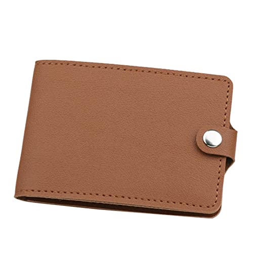 OBiQuzz Modische ID-Brieftasche, einfarbig, Geldbeutel, Kartenfächer, Führerscheinabdeckung, Clutch Bag Geldbörsen Damen (Brown, A) von OBiQuzz