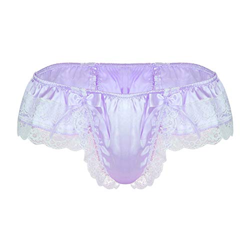 OBiQuzz Sissy Höschen Herren Unterhose Unterwäsche Männer Spitzen Unterwäsche Erotik Dessous Unterhose Briefs G-Strings Tanga mit Niedriger Taille Bikini Höschen Briefs mit Spitze von OBiQuzz