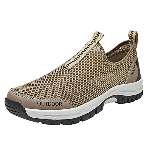 OBiQuzz Sportschuhe Herren Fitnessstudio Leicht - Sneaker Slip On Laufschuhe Masche Atmungsaktiv Freizeitschuhe Outdoor Trekkingschuhe Sommer Wanderschuhe Schlüpfen Turnschuhe Leichtgewichts Schuhe von OBiQuzz