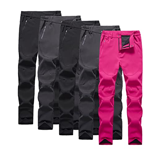OBiQuzz Thermohose Herren Sport Lang - Softshellhose Mit Fleece Winter Gefüttert Regenhosen Wasserabweisend Verdickte Wanderhose Winddicht Fahrradhose Trekkinghose Männer Outdoor Arbeitshose von OBiQuzz