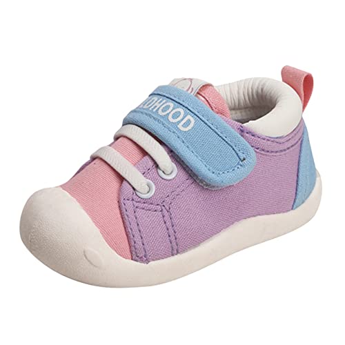 OBiQuzz Todder Schuhe Junge Mädchen Wanderschuhe Säuglingsturnschuhe Rutschfeste Erste Wanderschuhe Atmungsaktive Netzschuhe 6 9 12 18 Monate Lauflernschuhe 22 (Purple, 20 Infant) von OBiQuzz