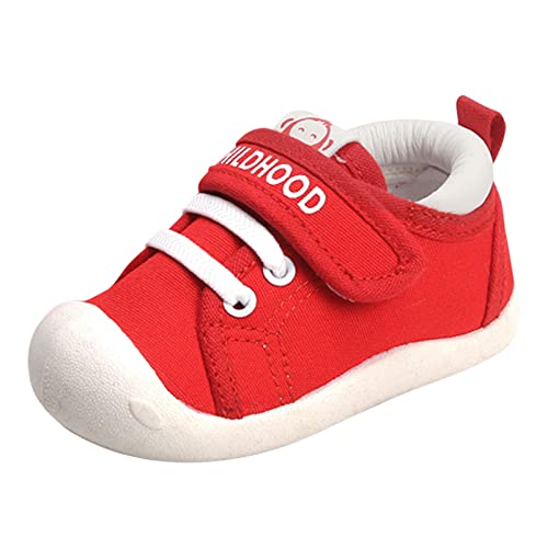 OBiQuzz Todder Schuhe Junge Mädchen Wanderschuhe Säuglingsturnschuhe Rutschfeste Erste Wanderschuhe Atmungsaktive Netzschuhe 6 9 12 18 Monate Lauflernschuhe 22 (Red, 27 Toddler) von OBiQuzz