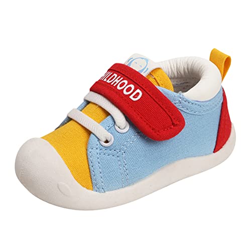 OBiQuzz Todder Schuhe Junge Mädchen Wanderschuhe Säuglingsturnschuhe Rutschfeste Erste Wanderschuhe Atmungsaktive Netzschuhe 6 9 12 18 Monate Lauflernschuhe 22 (Sky Blue, 18 Infant) von OBiQuzz