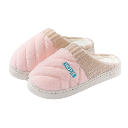 OBiQuzz Warm Hausschuhe Damen Flauschige Slippers Schlappen Memory Foam Pantoffeln Hauspantoffeln Gefütterte Hüttenschuhe Filzpantoffeln Winter Plüsch Pantoletten Hausschlappen Filzhausschuhe von OBiQuzz