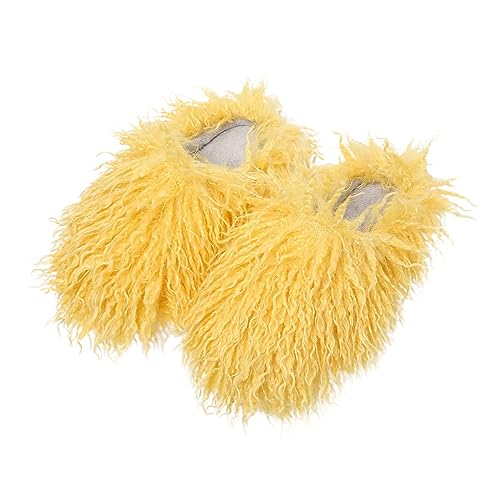 OBiQuzz Warm Hausschuhe Damen Plüsch Slippers Schlappen Gefütterte Hauspantoffeln Flauschige Pantoletten Hausschuhe Damen Winter Memory Foam Pantoffeln Hüttenschuhe rutschfeste Hausschlappen von OBiQuzz