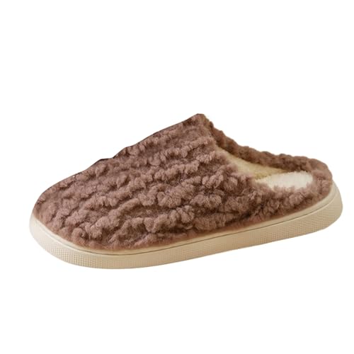 OBiQuzz Warm Hausschuhe Herren Kuschelig Pantoffeln Memory Foam Slippers Schlappen Plüsch Hauspantoffeln Hausschlappen rutschfeste Hüttenschuhe Winter Gefütterte Pantoletten Puschen Filzpantoffeln von OBiQuzz