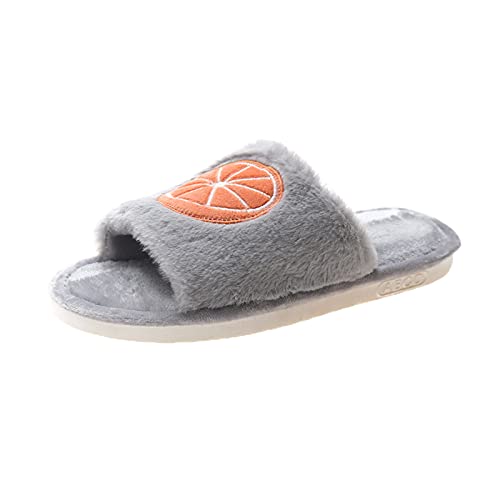 OBiQuzz Warme Hausschuhe Damen Plüsch Pantoffeln Damen Memory Foam Hausschlappen Offene Slippers Filzpantoffeln Gefütterte Hauspantoffeln Flauschige Pantoletten Kawaii Weiche Schlappen Hüttenschuhe von OBiQuzz