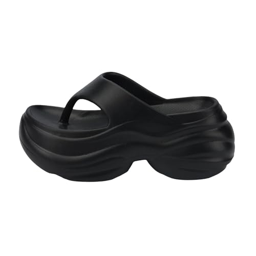 OBiQuzz Zehentrenner Damen Flipflops Plateau Sandalen Slipper Slides Rutschfest Badelatschen Sommer Hausschuhe Zehenstegpantolette Weich Duschschuhe Gartenschuhe Strandschuhe Schlappen Latschen von OBiQuzz