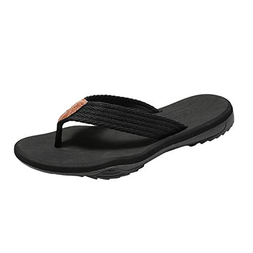 Pantoletten Herren Flip Flops Sommer Sandalen Zehentrenner Beach Sandal Zehensandale Sommerschuhe Strand Schuhe Flipflop Zehenstegpantolette Rutschfeste Slippers Slide Badelatschen Hausschuhe Gr.40-46 von OBiQuzz