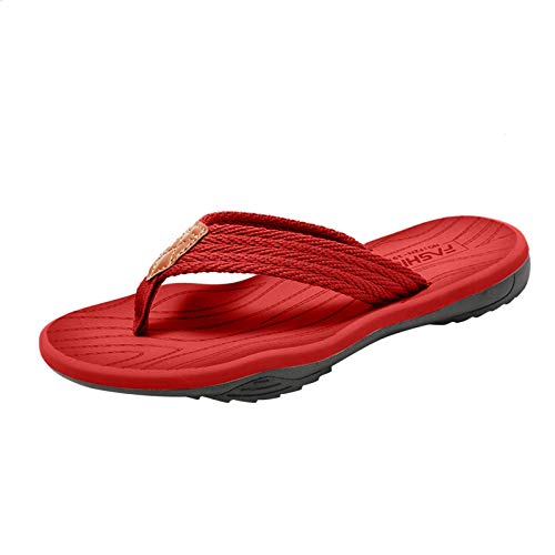 Pantoletten Herren Flip Flops Sommer Sandalen Zehentrenner Beach Sandal Zehensandale Sommerschuhe Strand Schuhe Flipflop Zehenstegpantolette Rutschfeste Slippers Slide Badelatschen Hausschuhe Gr.40-46 von OBiQuzz