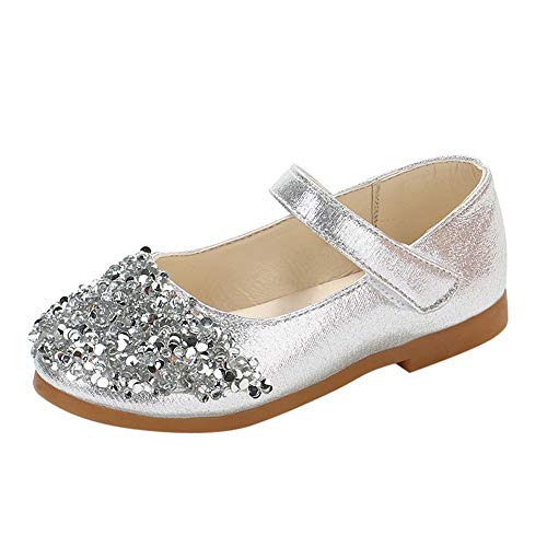 Prinzessin Schuhe Mädchen 21 - Glitzer Kleid Schuhe Mit Absatz Loafers Pailletten Tanzschuhe Abendschuhe Party Schuhe Schuhe Mary Jane Halbschuhe Schulschuhe Performance Freizeitschuhe von OBiQuzz