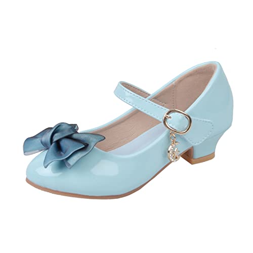 Prinzessin Schuhe Mädchen - Kleiderschuhe Mit Bowknot Lackleder Stöckelschuhe Tanzschuhe Slip On Einzelne Schuhe Mary Jane Halbschuhe Partys Abendschuhe Einzelne Schuhe Cosplay Kostüm von OBiQuzz