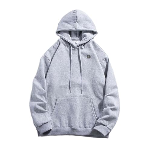 Pullover Herren Mit Kapuze Langarm Hoodie Winter Warm Kapuzenpullover Mit Knöpfen Sweatshirt-Pulli Basic Sweatjacke Mit Kapuzen Hoody Herbst Winter Kapuzenjacke Hooded Outdoor Streetwear L-3Xl von OBiQuzz
