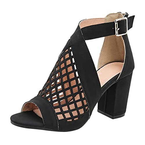 Sandalen Damen Mit Absatz - Pumps Damen Aushöhlen Sandaletten Sommer Strandschuhe Peep Toe Sandalen High Heels Kleid Schuhe Blockabsatz Freizeitsandale Elegant Sandal Sommerschuhe Abendschuhe Gr.36-43 Sandalen Damen Mit Absatz - Pumps Damen Aushöhlen Sandaletten Sommer Strandschuhe Peep Toe Sandalen High Heels Kleid Schuhe Blockabsatz Freizeitsandale Elegant Sandal Sommerschuhe Abendschuhe Gr.36-43 von OBiQuzz