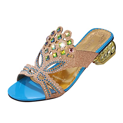 Sandalen Damen Strass Pantoletten Glitzer Sommer Sandaletten Pumps Schuhe Pantolette Elegante Keilsandalen Wedges Peep Toe Schuhe Plateau Sandals Keilabsatz Platform Shoes Slide Slippers Gr.37-41 Sandalen Damen Strass Pantoletten Glitzer Sommer Sandaletten Pumps Schuhe Pantolette Elegante Keilsandalen Wedges Peep Toe Schuhe Plateau Sandals Keilabsatz Platform Shoes Slide Slippers Gr.37-41 von OBiQuzz