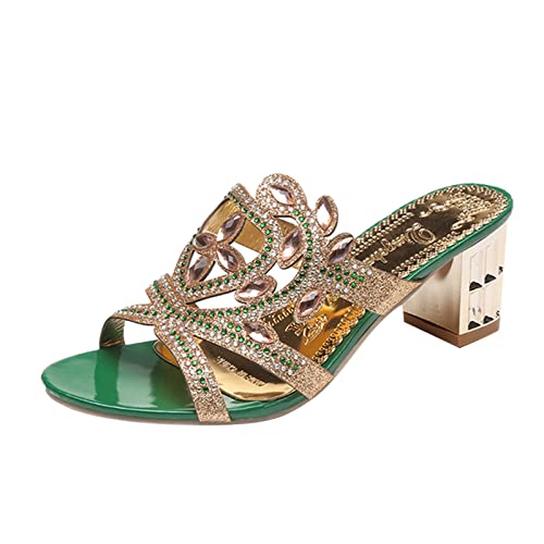 Sandalen Damen Strass Pantoletten Glitzer Sommer Sandaletten Pumps Schuhe Pantolette Elegante Keilsandalen Wedges Peep Toe Schuhe Plateau Sandals Keilabsatz Platform Shoes Slide Slippers Gr.37-41 Sandalen Damen Strass Pantoletten Glitzer Sommer Sandaletten Pumps Schuhe Pantolette Elegante Keilsandalen Wedges Peep Toe Schuhe Plateau Sandals Keilabsatz Platform Shoes Slide Slippers Gr.37-41 von OBiQuzz