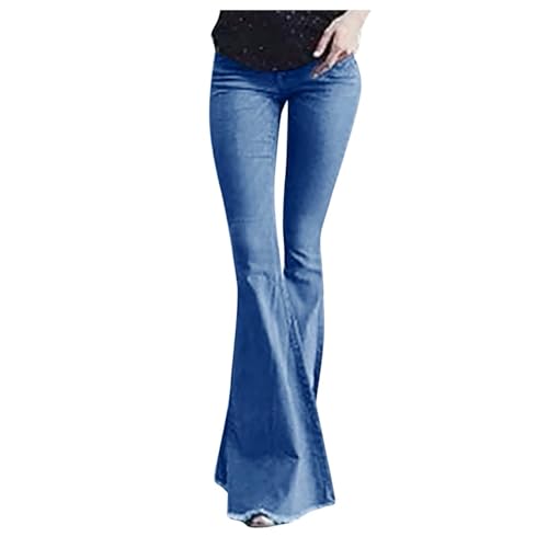 Schlaghose Damen Jeans 90Er - Denimhose Große Größen Schlagjeans Strench Hüftjeans Jeansoptik Flared-Hose Bootcut Yogahose Freizeithose High Waist Trainingshose Loose Fit Röhrenjeans Schlaghose Damen Jeans 90Er - Denimhose Große Größen Schlagjeans Strench Hüftjeans Jeansoptik Flared-Hose Bootcut Yogahose Freizeithose High Waist Trainingshose Loose Fit Röhrenjeans von OBiQuzz