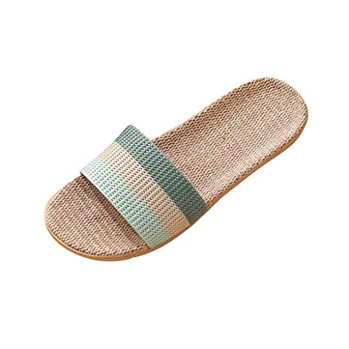 Schlappen Damen Sommer Bequem - Sandalen Flache Espadrille Sandaletten Streifen Badelatschen Peep Toe Hausschuhe Boho Strandschuhe Atmungsaktiv Strohsandalen Weiche Fußbett Sandals Schlappen Damen Sommer Bequem - Sandalen Flache Espadrille Sandaletten Streifen Badelatschen Peep Toe Hausschuhe Boho Strandschuhe Atmungsaktiv Strohsandalen Weiche Fußbett Sandals von OBiQuzz