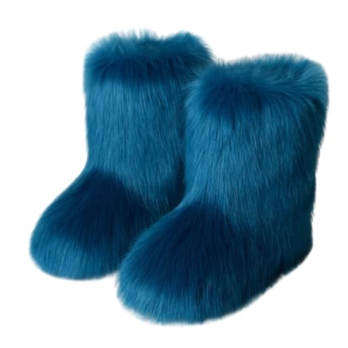 Schneestiefel Damen Gefüttert Winterstiefel Winterboots Kunstfell Stiefeletten Plüsch Schlupfstiefeletten Rutschfest Schlupfstiefel Warm Winter Boots Arbeitsstiefel Ankle Bootie Kurzstiefel Gr.36-44 von OBiQuzz