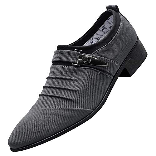 Slip On Business Schuhe Herren Anzugschuhe Hochzeitschuhe Rutschfest Halbschuhe Smokingschuhe Weich Freizeitschuhe Arbeitsschuhe Herrenschuhe Businessschuhe Slipper Schnürhalbschuh Bootschuhe Gr.38-47 von OBiQuzz