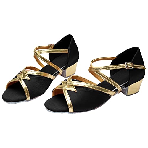 Tanzschuhe Kinder Mädchen Latein, Mädchen Salsa Glitzer Tanzschuhe Latein Tango Ballsaal Schuhe mit Weiche Sohlen Abendschuhe Prinzessin Schuhe Sommer Kleid Schuhe Party Schuhe Einzelne Schuhe… von OBiQuzz