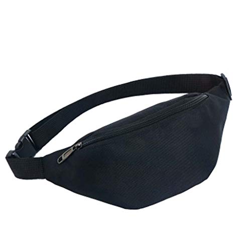 Tasche 2019 Sports Pouch lässige Kurier-Schultertasche Unisex Hüfttaschen (Black, One Size) von OBiQuzz