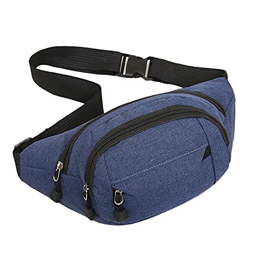 Taschentasche Gürtel multifunktionale Taille Leinwand für Männer Running Sports Mobile Taillenpakete Hüfttaschen Damen (Blue, One Size) von OBiQuzz