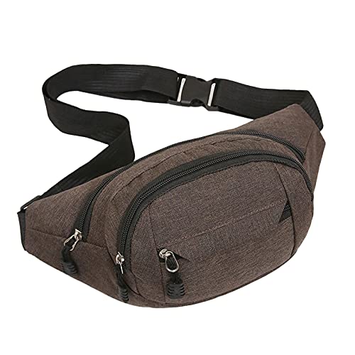 Taschentasche Gürtel multifunktionale Taille Leinwand für Männer Running Sports Mobile Taillenpakete Hüfttaschen Damen (Brown, One Size) von OBiQuzz