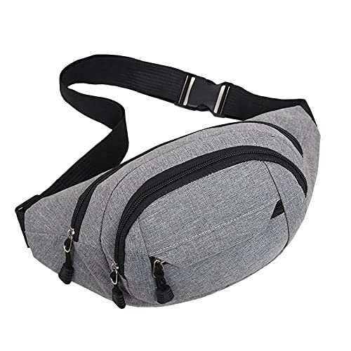 Taschentasche Gürtel multifunktionale Taille Leinwand für Männer Running Sports Mobile Taillenpakete Hüfttaschen Damen (Grey, One Size) von OBiQuzz