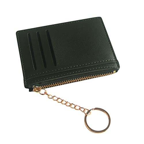 Unisex Kleine Geldbörse Brieftasche Schlüsseletui Reißverschluss Brieftasche Kartenhalter Kleine Brieftasche (Army Green, One Size) von OBiQuzz