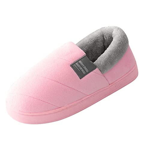 Warme Hausschuhe Damen Geschlossen Hüttenschuhe Plüsch Pantoffeln Hauspantoffeln Gefütterte Winterschuhe Winterboots Slip On Schuhe Memory Foam Hausschlappen Slippers Schlappen Filzpantoffeln von OBiQuzz