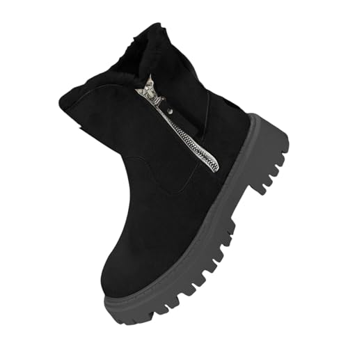 Winterschuhe Damen Warm Gefüttert Schneestiefel Winterstiefel Rutschfest Winterboots Winter Outdoor Boots Schlupfstiefel Westernstiefel Damenstiefel Herbst Winter Ankle Bootie Wanderstiefel Gr.35-43 von OBiQuzz