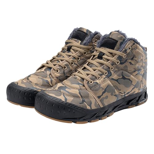 Winterschuhe Herren Gefütterte Wanderschuhe Trekking Wanderstiefel Camouflage Trekkingschuhe Rutschfeste Outdoorschuhe Winterstiefel Wasserdicht Schneestiefel Outdoor Military Boots Winterboots von OBiQuzz