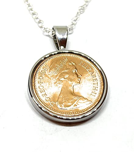 OCC Old Coin Cufflinks Massiver Anhänger mit Halbpence-Münze zum 41. Geburtstag/Jubiläum von 1983 – Halbpence-Anhänger aus dem Jahr 1983 zum 41. Geburtstag SLV von OCC Old Coin Cufflinks