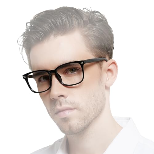 OCCI CHIARI Men's Blue Light Blocking Reading Glasses 2.5 Lightweight Readers for Men Rectangle Computer Glasses Spring Hinge (Black,250) von OCCI CHIARI
