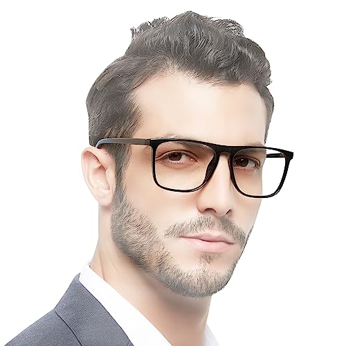 OCCI CHIARI Oversized Reading Glasses 2.75 for Men, Fashion Men's Readers, Rectangular Magnifying Glasses Spring Hinge (Black,275) von OCCI CHIARI