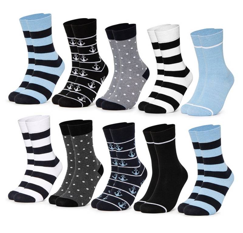 OCCULTO Basicsocken Damen Baumwollsocken 10er Pack (Modell: Lotte) (10-Paar) von OCCULTO